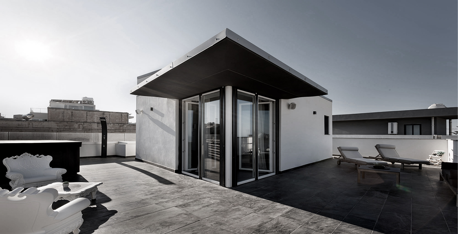 Rooftop terrace pavilion