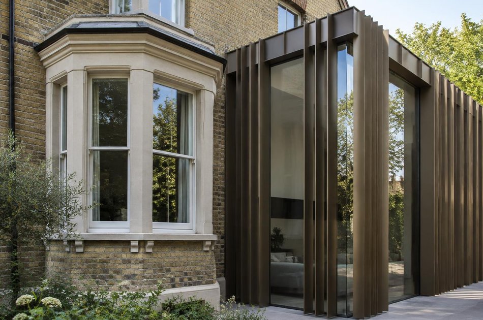 Period facade beside a new contemporary extension in Beckenham