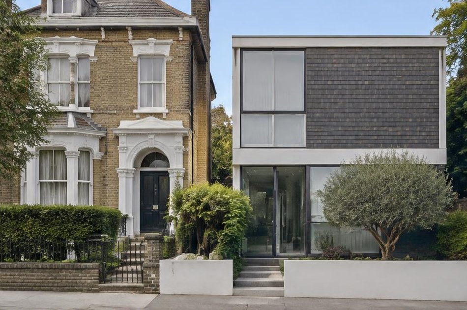 Victorian villa beside a crisp modernist house in Blackheath
