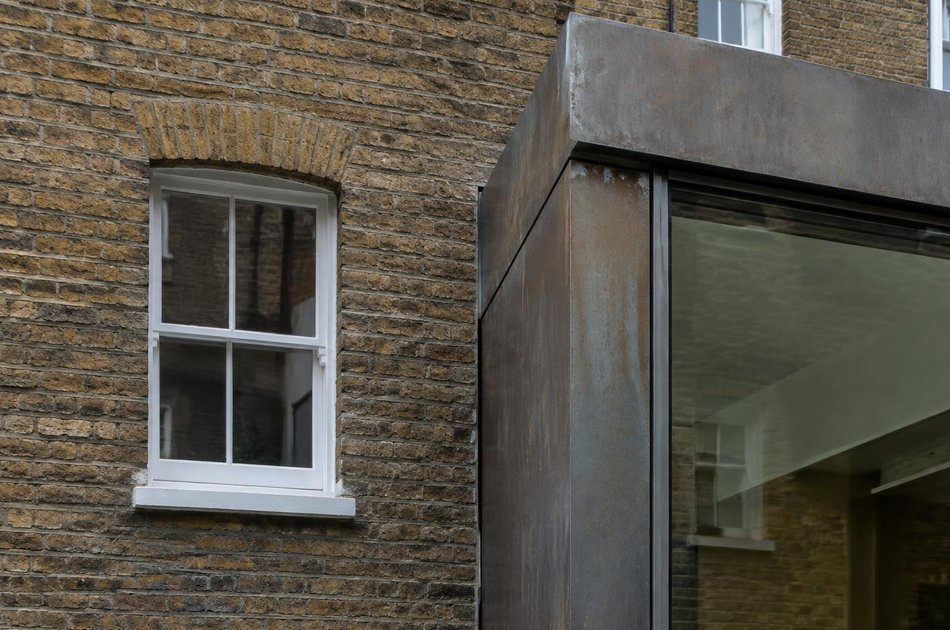 Period facade beside a new contemporary extension in Brentford