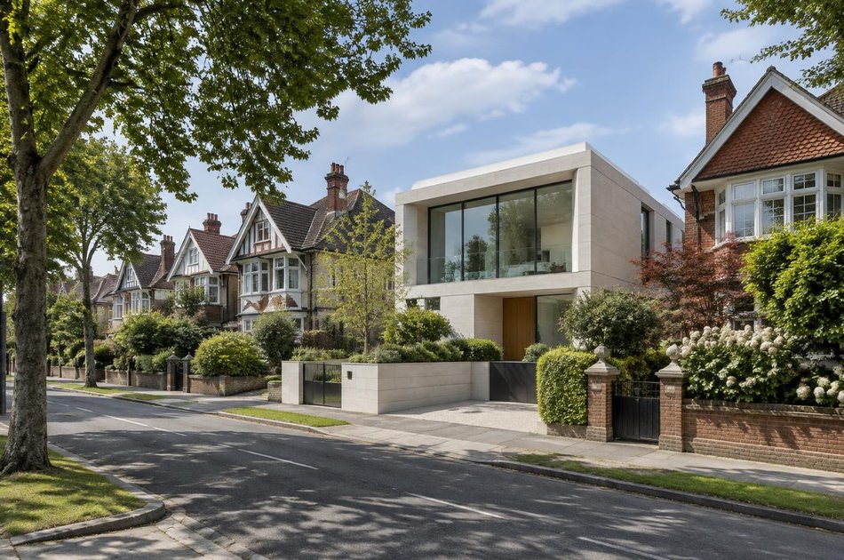 Contemporary house on a residential street in Bromley