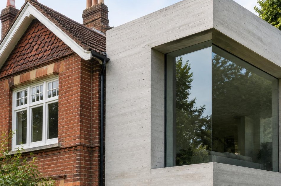 Period facade beside a new contemporary extension in Bromley