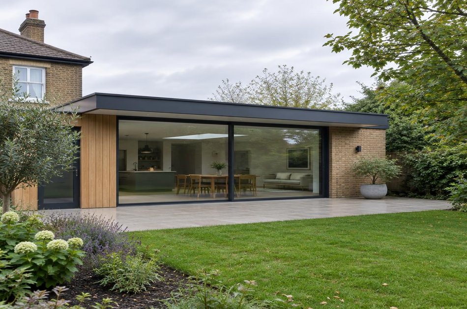 New contemporary rear extension in Bush Hill Park