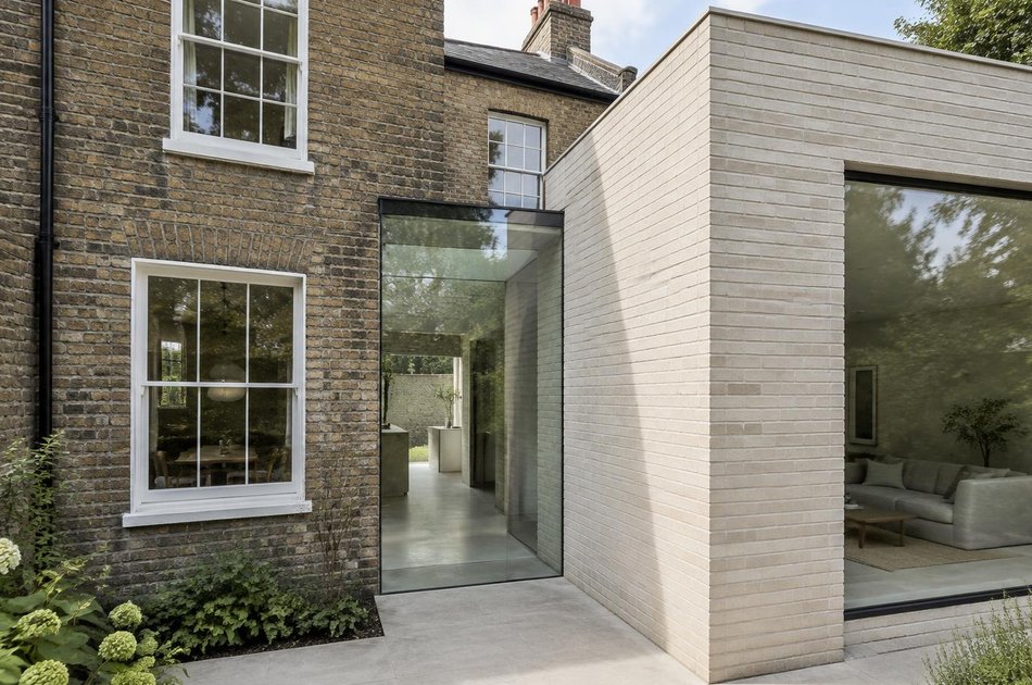 Period facade beside a new contemporary extension in Chipping Barnet