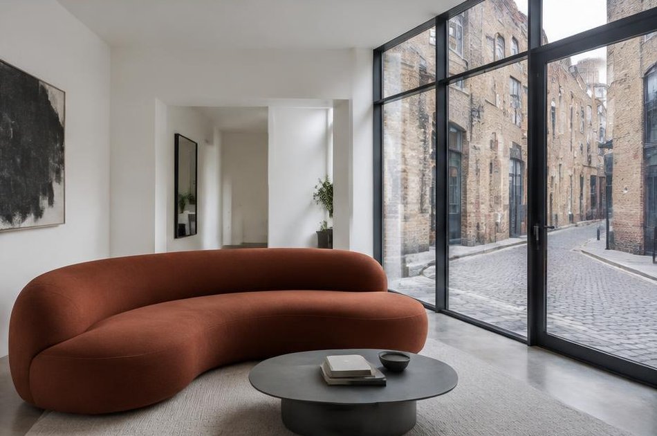 Pared-back refurbished interior with broad glazing in Clerkenwell