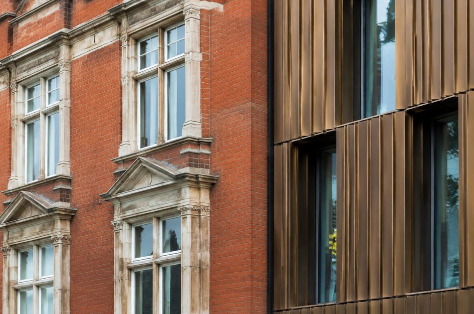 Period facade beside a new contemporary extension in Croydon Town Centre