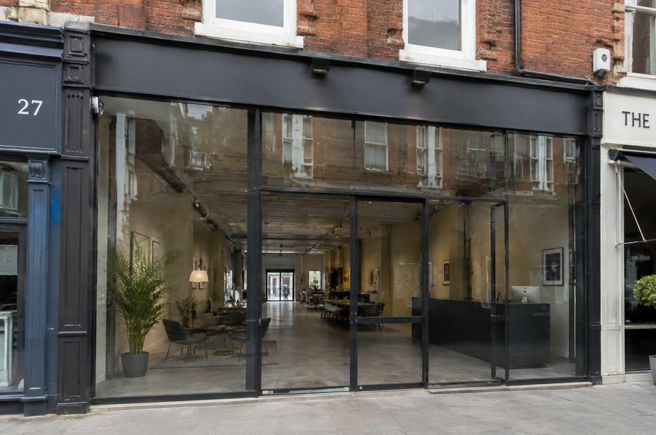 Contemporary glazed shopfront conversion in a Victorian parade in Ealing Broadway