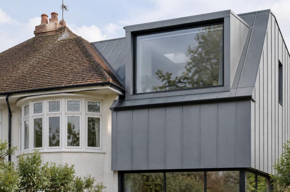 Period facade beside a new contemporary extension in Edgware