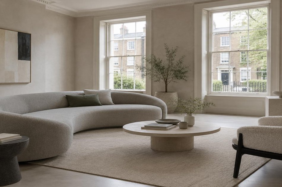 Contemporary living space opening onto a garden in Enfield Town