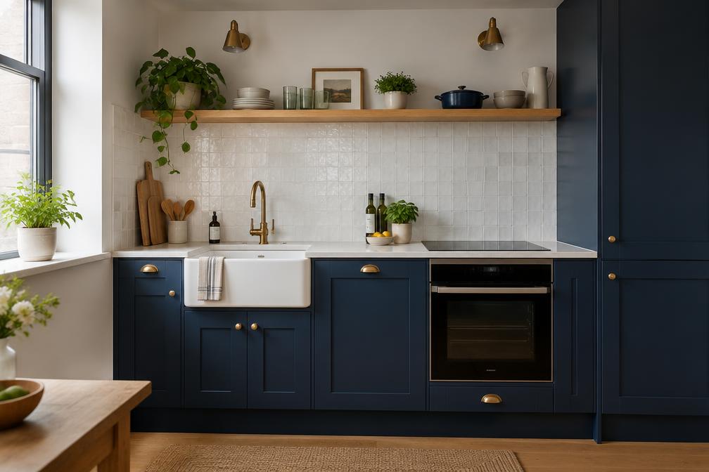 Refurbished terraced house interior with open stair and pale oak flooring