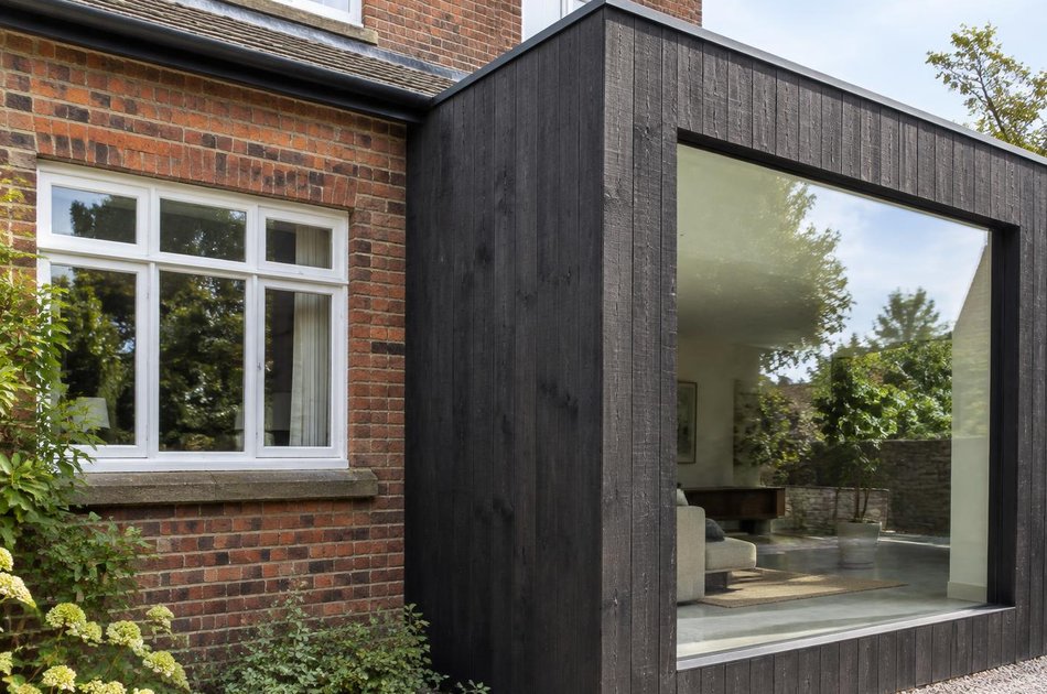 Period facade beside a new contemporary extension in Farnborough