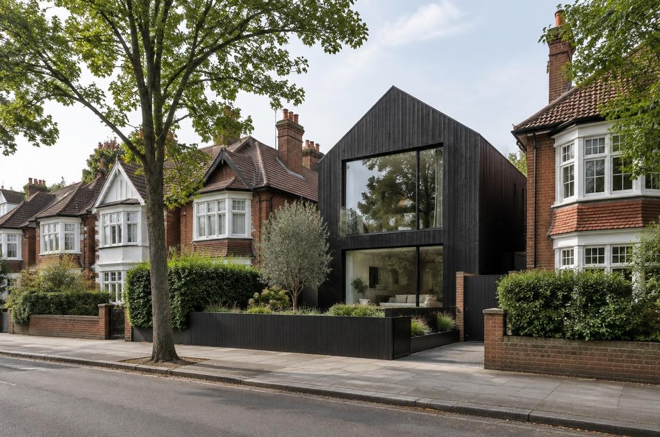 Contemporary house on a residential street in Finchley
