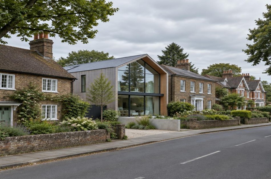 Contemporary house on a residential street in Forty Hill