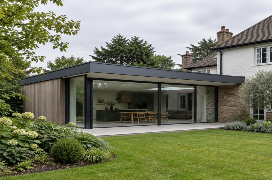 New contemporary rear extension in Hadley Wood