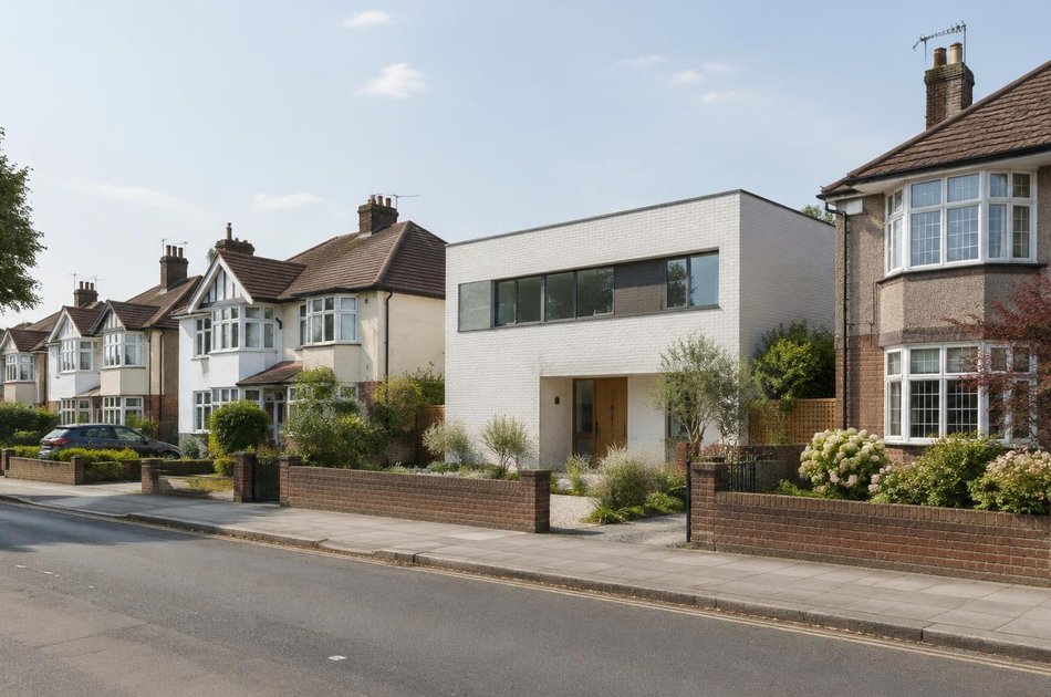 Contemporary house on a residential street in Harold Wood