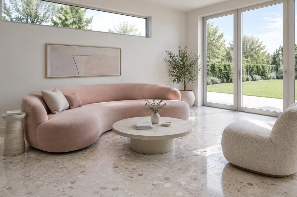 Contemporary living space opening onto a garden in Harold Wood
