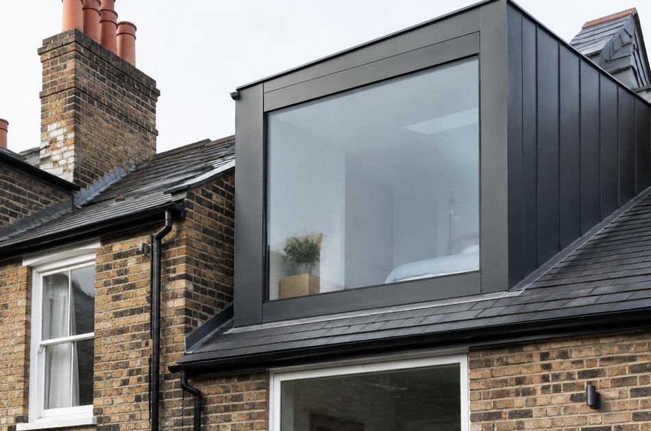 Victorian roof beside a zinc rear dormer in Harringay