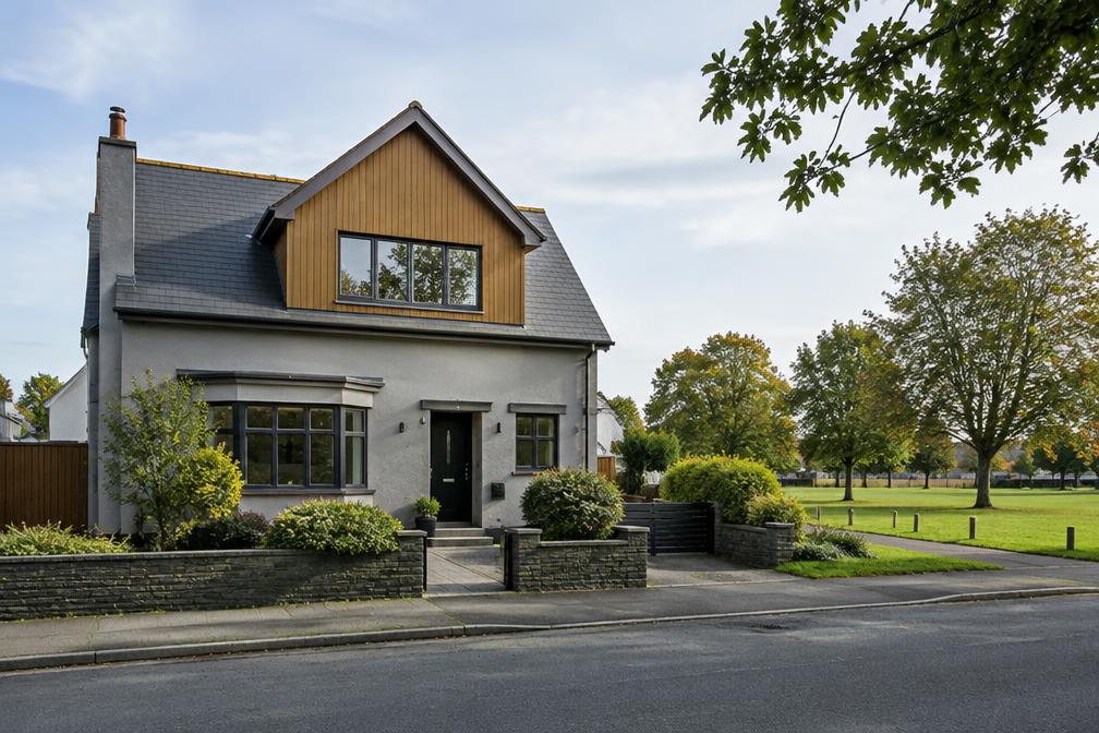 Remodelled interwar house facing open green space in Hillingdon Village