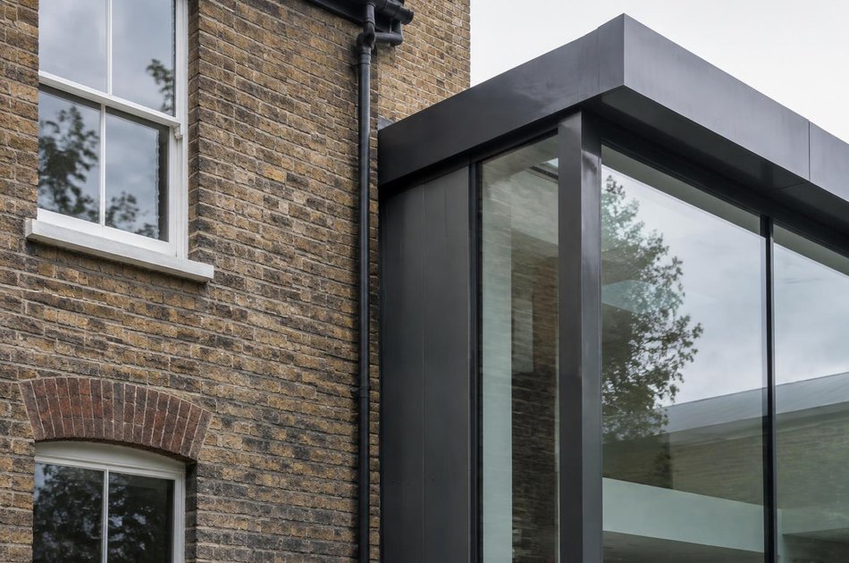 Period facade beside a new contemporary extension in Hounslow