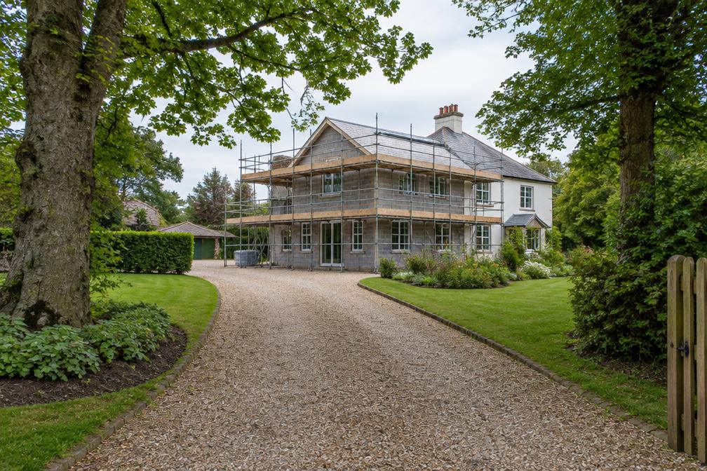 Large house under scaffolding for an extension in Ickenham