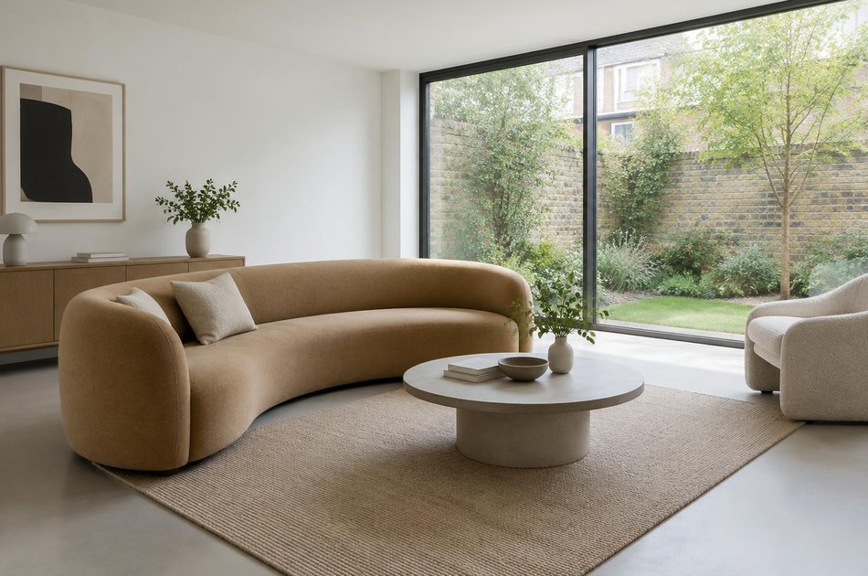Contemporary living space opening onto a garden in Kensal Rise