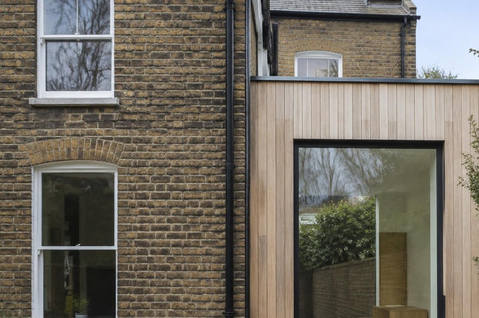 Period facade beside a new contemporary extension in Kensal Rise