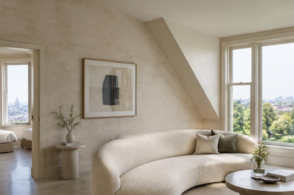Top-floor living room overlooking Telegraph Hill Park in New Cross