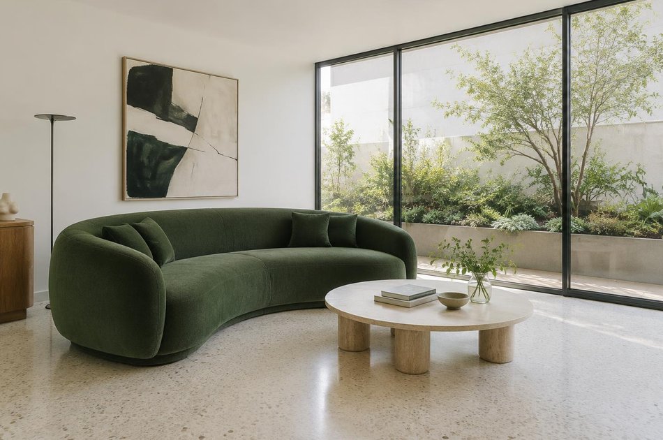 Contemporary living space opening onto a garden in Queens Park