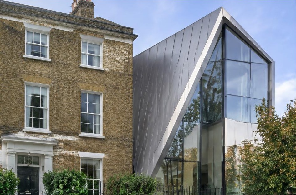 Retained historic facade meeting a bold contemporary residential addition in Richmond upon Thames