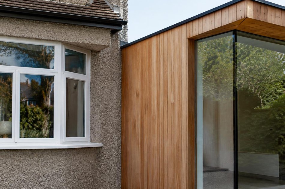 Period facade beside a new contemporary extension in Sanderstead
