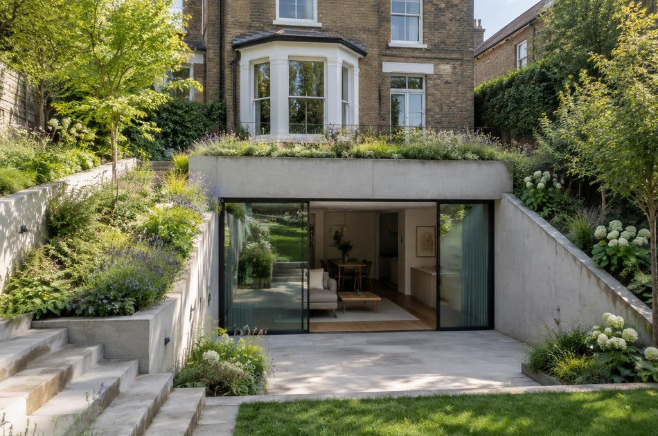 New contemporary rear extension in Shortlands