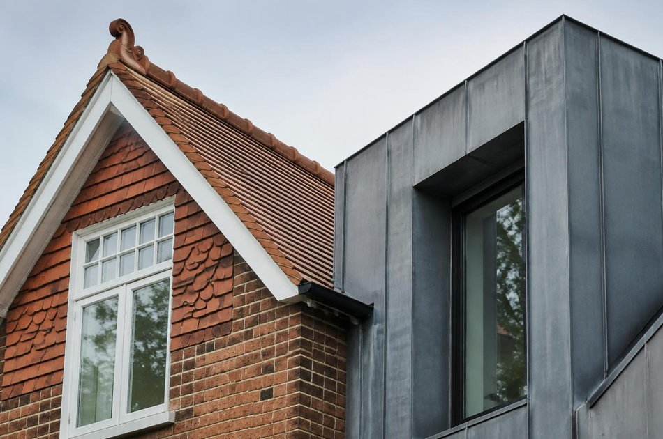 Period facade beside a new contemporary extension in South Croydon