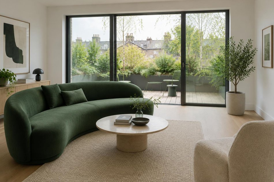 Contemporary living space opening onto a garden in South Norwood