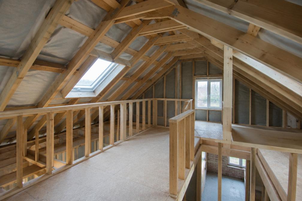 Loft conversion framing in progress in South Woodford
