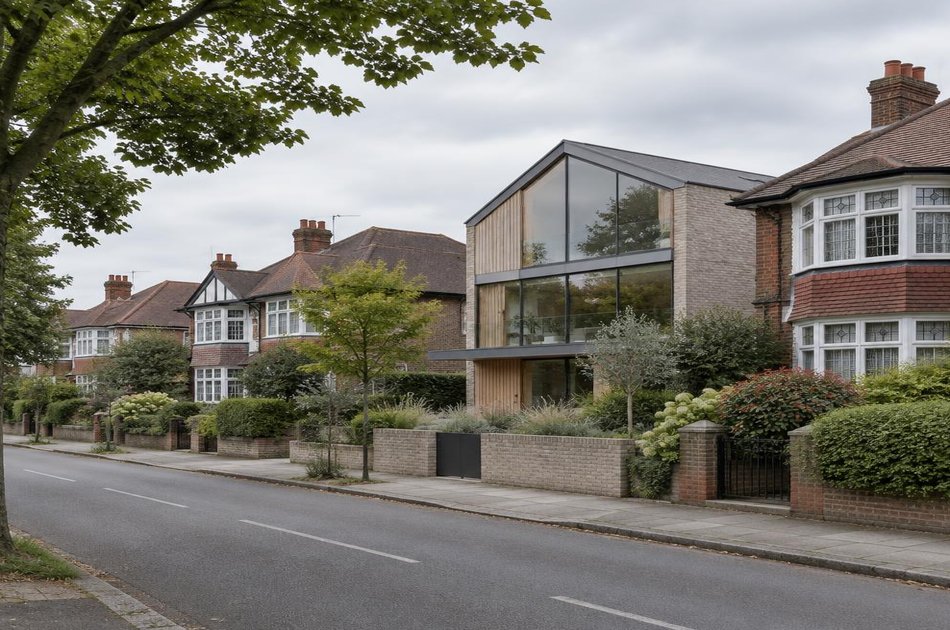 Contemporary house on a residential street in Southgate