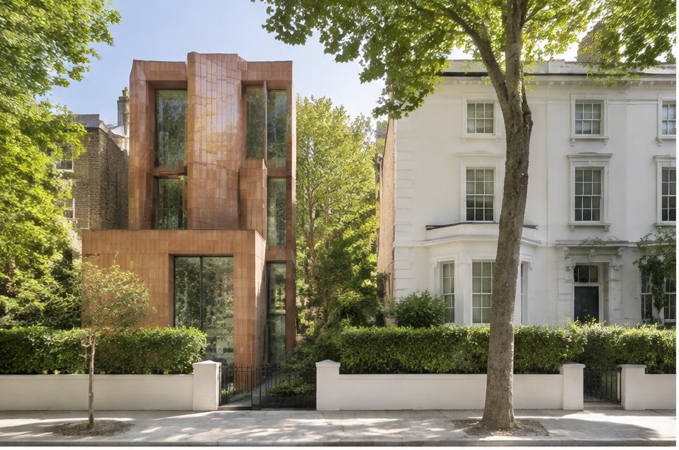Bold contemporary residence beside period homes in Stockwell