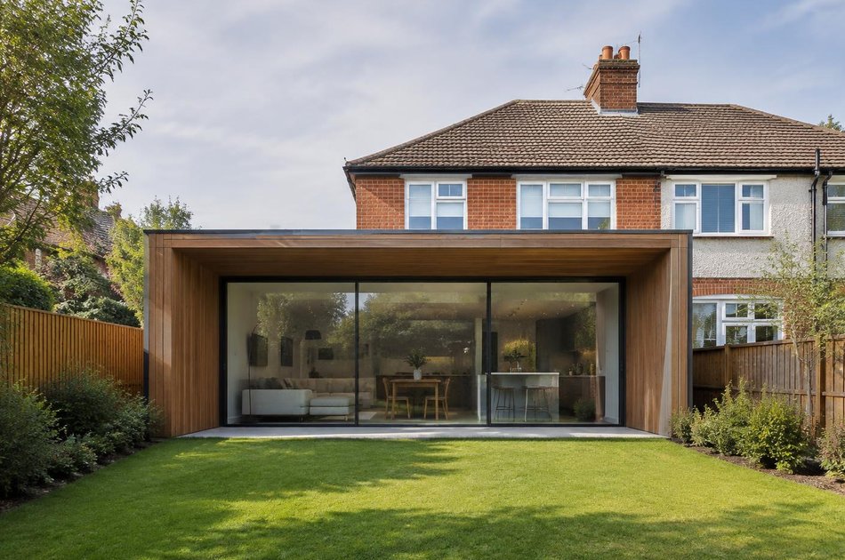 New contemporary rear extension in Sudbury