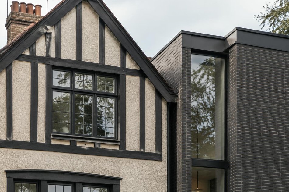 Period facade beside a new contemporary extension in Sudbury