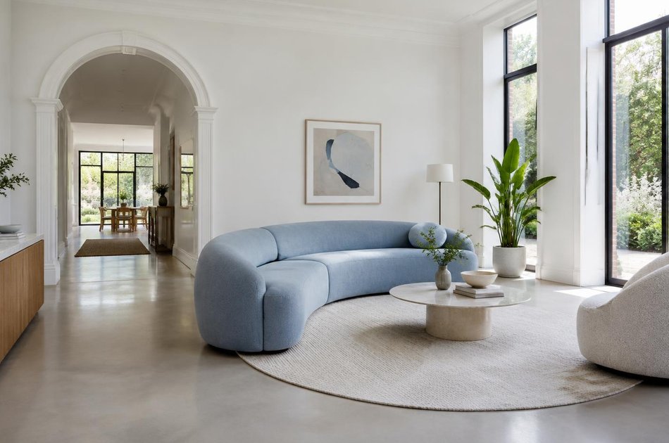 Refurbished modern interior with a retained period feature in Upper Norwood