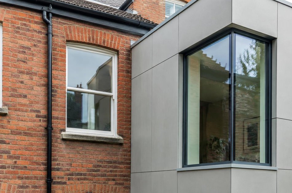 Period facade beside a new contemporary extension in Wealdstone
