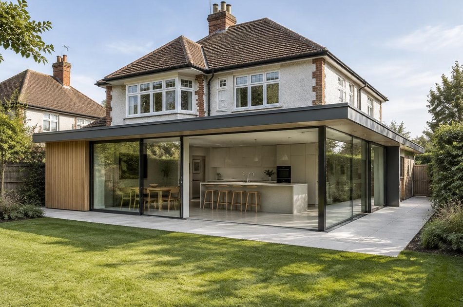 New contemporary rear extension in West Wickham