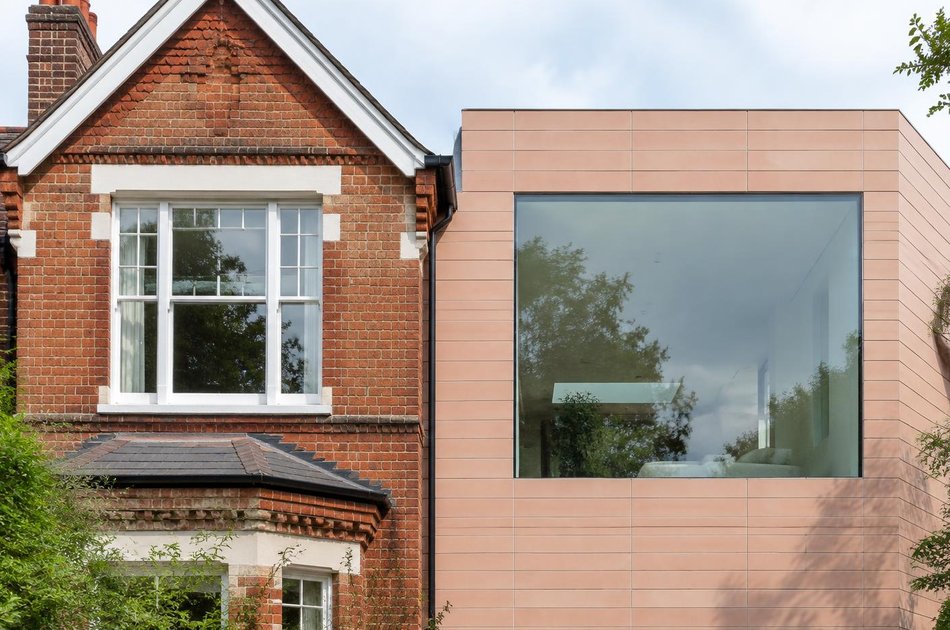 Period facade beside a new contemporary extension in Whetstone