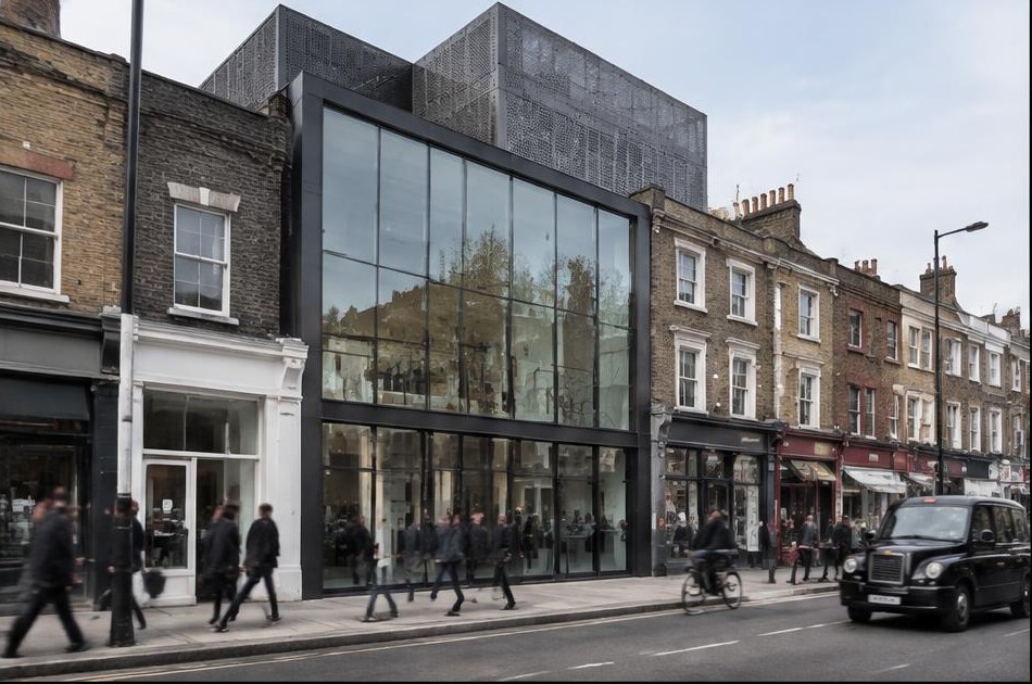 Bold contemporary residence beside Victorian market streets and warehouse conversions in Whitechapel