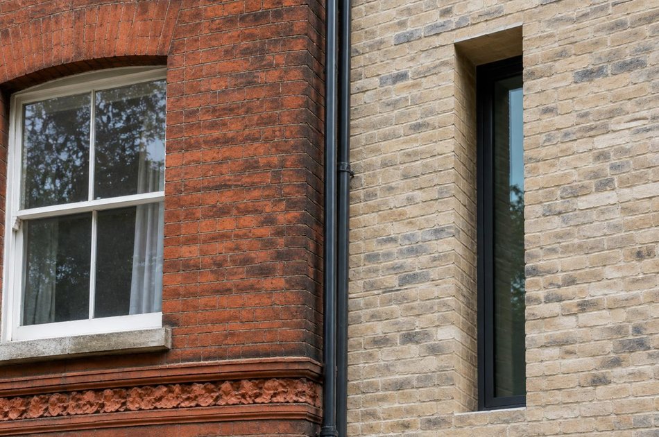Period facade beside a new contemporary extension in Wimbledon Park