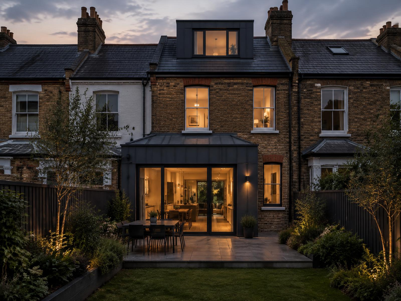London terraced home with a sensitive rear extension and dormer